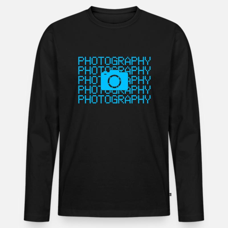 Fotografie - Männer Premium Bio Langarmshirt - Schwarz