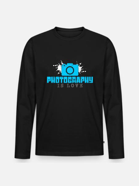 Photography - Men's Premium Organic Long Sleeve Shirt - black