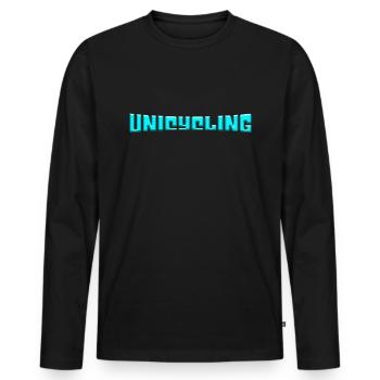 Einrad fahren - Männer Premium Bio Langarmshirt - Schwarz - Vorne - Nico (187cm)