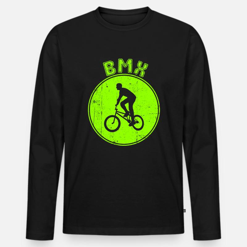 bmx - Männer Premium Bio Langarmshirt - Schwarz