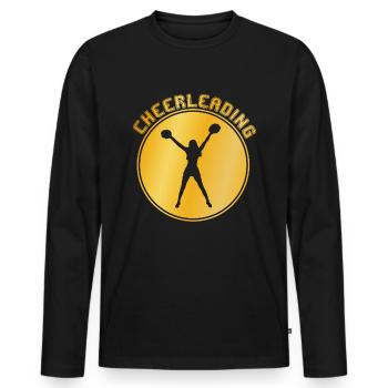 cheerleading - Männer Premium Bio Langarmshirt - Schwarz - Vorne - Nico (187cm)