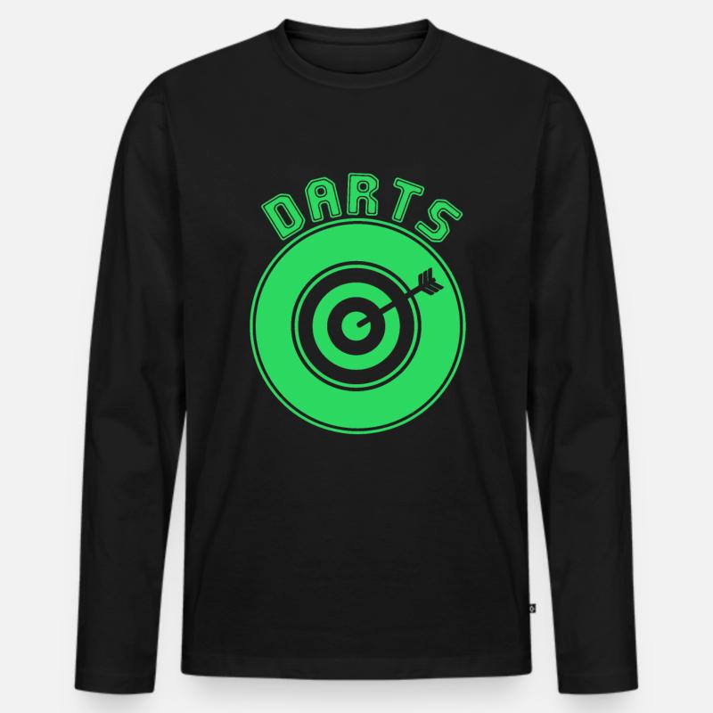darts - Männer Premium Bio Langarmshirt - Schwarz