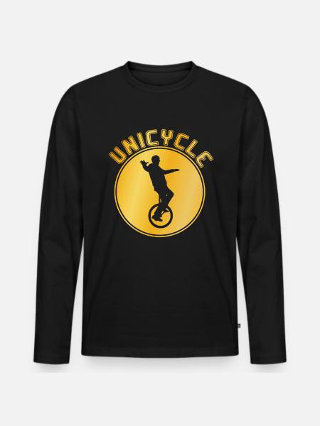 Unicycling - Men's Premium Organic Long Sleeve Shirt - black