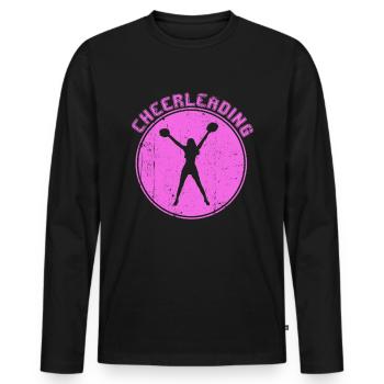 cheerleading - Männer Premium Bio Langarmshirt - Schwarz - Vorne - Nico (187cm)
