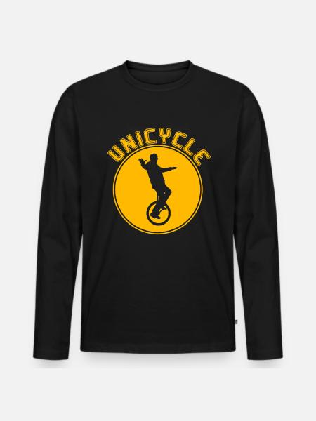 Unicycling - Men's Premium Organic Long Sleeve Shirt - black