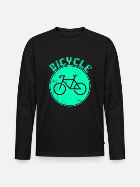 Vélo - T-shirt manches longues Premium bio Homme - noir