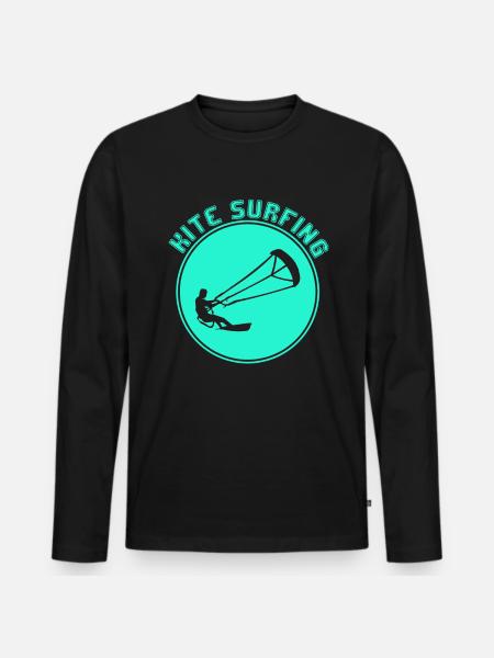 Kite surfing - Men's Premium Organic Long Sleeve Shirt - black