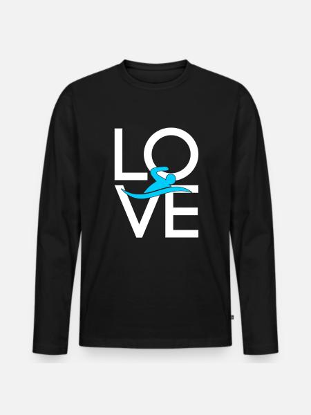Nager - T-shirt manches longues Premium bio Homme - noir