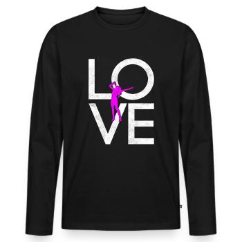 Sing - Men's Premium Organic Long Sleeve Shirt - black - Front - Nico (187cm)