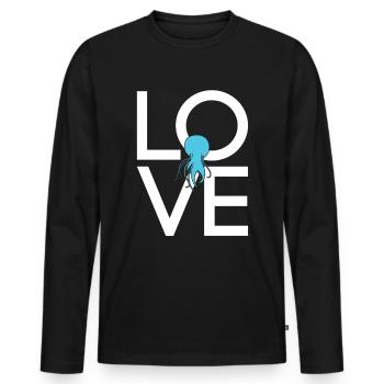 Jellyfish - Men's Premium Organic Long Sleeve Shirt - black - Front - Nico (187cm)