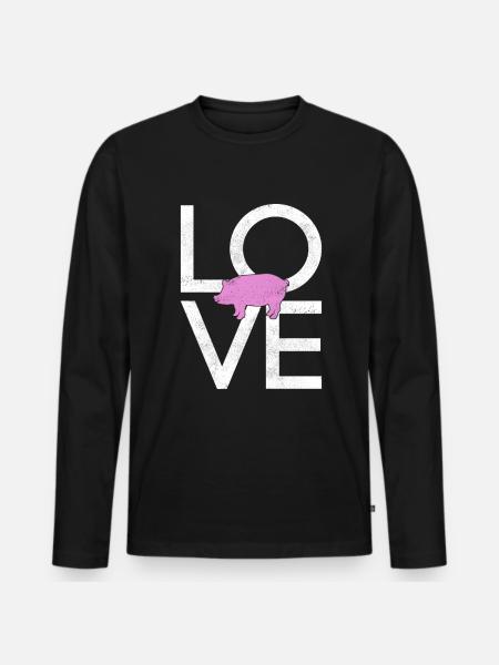 Cochon - T-shirt manches longues Premium bio Homme - noir