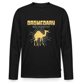Dromedar Flüsterer - Männer Premium Bio Langarmshirt - Schwarz - Vorne - Nico (187cm)