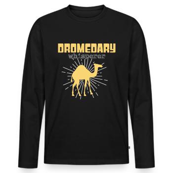 Dromedar Flüsterer - Männer Premium Bio Langarmshirt - Schwarz - Vorne - Nico (187cm)