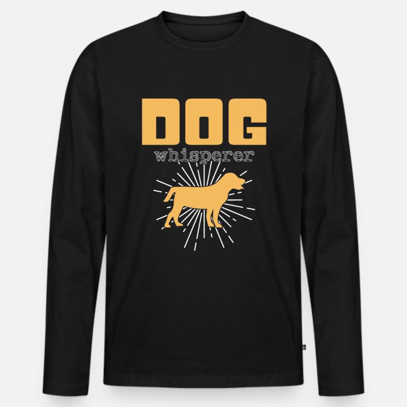 Hunde Flüsterer - Männer Premium Bio Langarmshirt - Schwarz