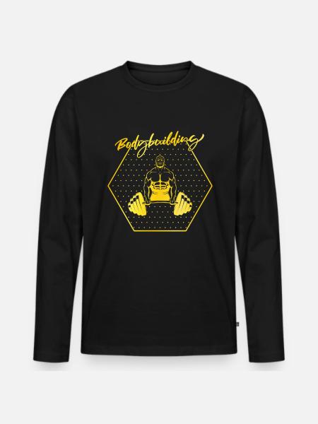 culturisme - T-shirt manches longues Premium bio Homme - noir