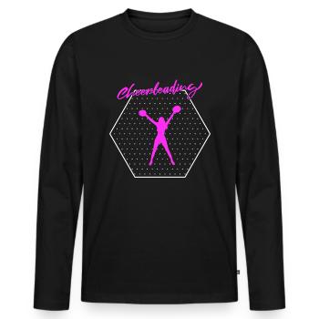 cheerleading - T-shirt manches longues Premium bio Homme - noir - Devant - Nico (187cm)