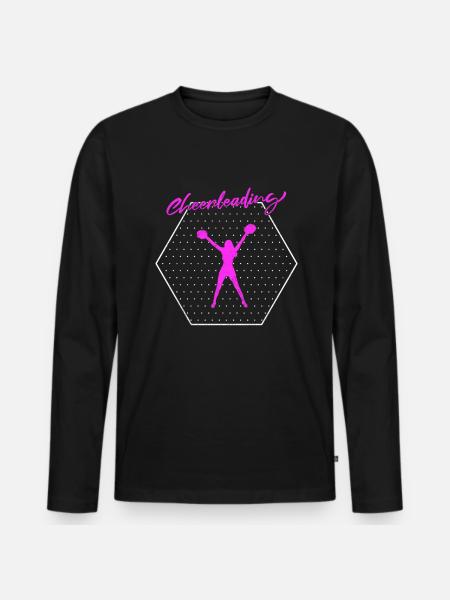 cheerleading - Men's Premium Organic Long Sleeve Shirt - black