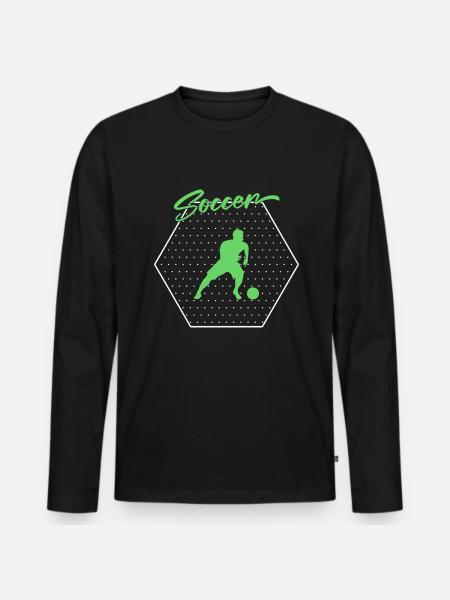 Soccer soccer - Men's Premium Organic Long Sleeve Shirt - black