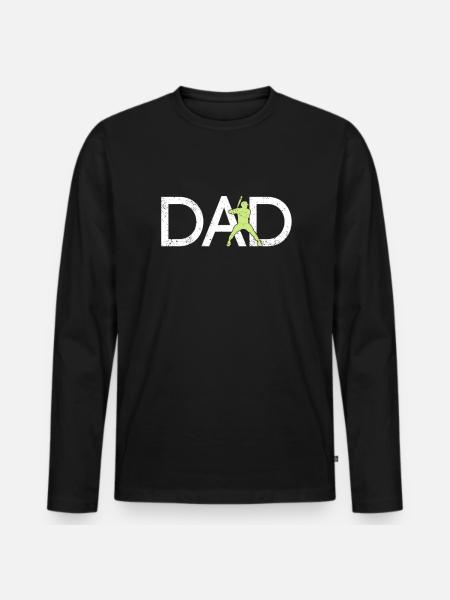 Baseball Dad - Men's Premium Organic Long Sleeve Shirt - black