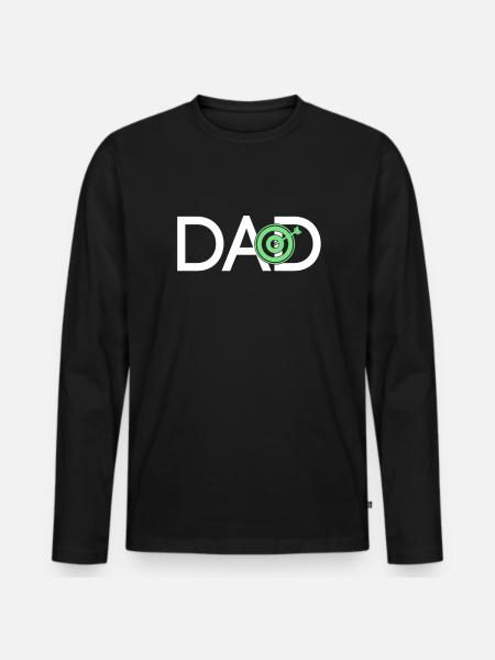 darts dad - Männer Premium Bio Langarmshirt - Schwarz