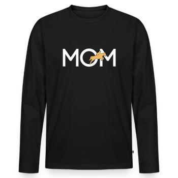 Pferde reiten Mama - Männer Premium Bio Langarmshirt - Schwarz - Vorne - Nico (187cm)