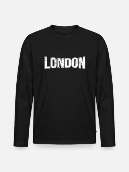 Londres - T-shirt manches longues Premium bio Homme - noir