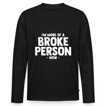 Pendaison de crémaillère - Propriétaire - T-shirt manches longues Premium bio Homme - noir - Devant - Nico (187cm)