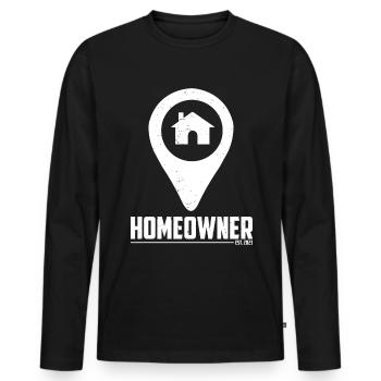 Housewarming Party | Homeowner 2023 - Männer Premium Bio Langarmshirt - Schwarz - Vorne - Nico (187cm)