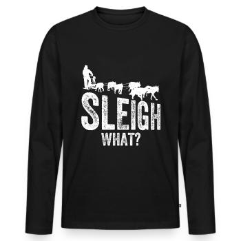 Dog Sledding | Mushing - Männer Premium Bio Langarmshirt - Schwarz - Vorne - Nico (187cm)