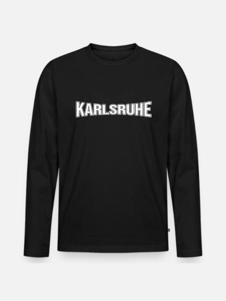 Karlsruhe - Men's Premium Organic Long Sleeve Shirt - black