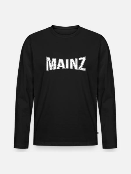 Mainz - Männer Premium Bio Langarmshirt - Schwarz