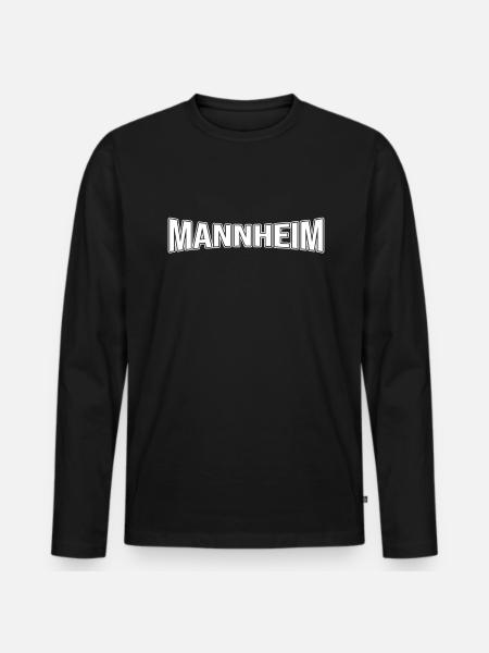 Mannheim - Men's Premium Organic Long Sleeve Shirt - black