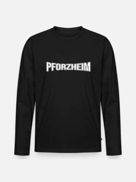 Pforzheim - Männer Premium Bio Langarmshirt - Schwarz