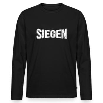 Siegen - Männer Premium Bio Langarmshirt - Schwarz - Vorne - Nico (187cm)