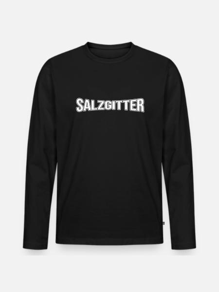 Salzgitter - Männer Premium Bio Langarmshirt - Schwarz