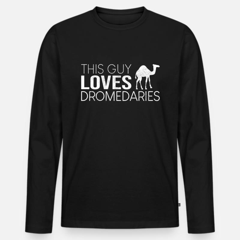 This guy likes dromedaries - Men's Premium Organic Long Sleeve Shirt - black
