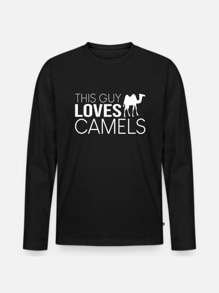 Typ Kamel Spruch - Männer Premium Bio Langarmshirt - Schwarz
