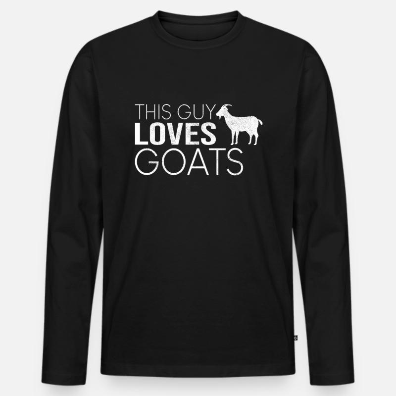 Typ Ziegen Spruch - Männer Premium Bio Langarmshirt - Schwarz