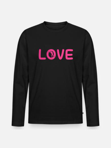 Boxe Amour - T-shirt manches longues Premium bio Homme - noir