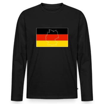 Germany Flag - Men's Premium Organic Long Sleeve Shirt - black - Front - Nico (187cm)