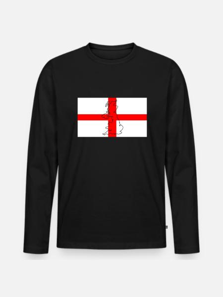 Drapeau de l’Angleterre - T-shirt manches longues Premium bio Homme - noir