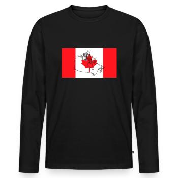Canada - T-shirt manches longues Premium bio Homme - noir - Devant - Nico (187cm)