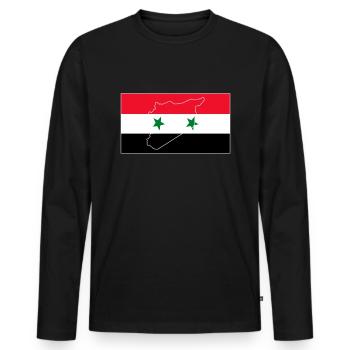 Drapeau de l’Irak - T-shirt manches longues Premium bio Homme - noir - Devant - Nico (187cm)