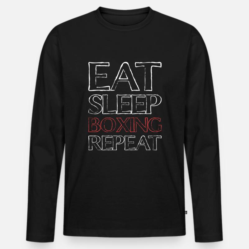 Eating Sleeping Boxes - Men's Premium Organic Long Sleeve Shirt - black