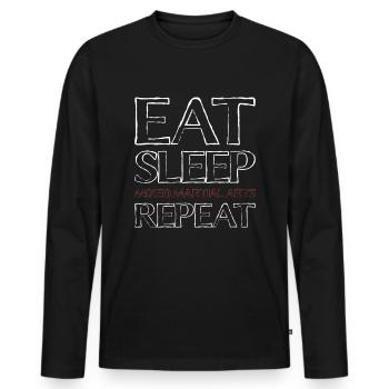 Eating Sleep Martial Arts - Men's Premium Organic Long Sleeve Shirt - black - Front - Nico (187cm)