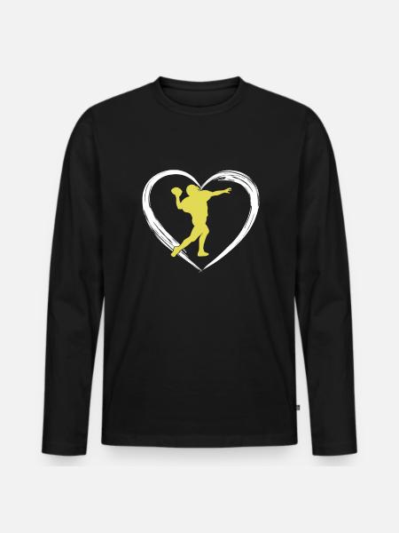 Rugby love - Men's Premium Organic Long Sleeve Shirt - black