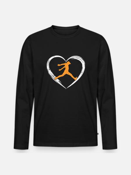 Parkour love - Men's Premium Organic Long Sleeve Shirt - black