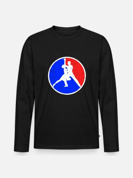 Dancing Logo - Men's Premium Organic Long Sleeve Shirt - black