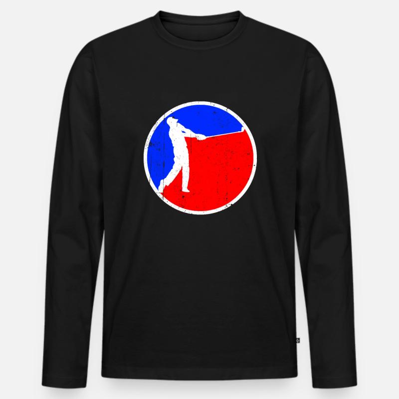 Golf Logo - Männer Premium Bio Langarmshirt - Schwarz