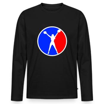 logo de cheerleading - T-shirt manches longues Premium bio Homme - noir - Devant - Nico (187cm)
